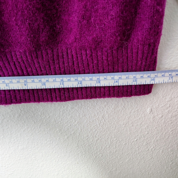 J Crew Purple Turtleneck Sweater-dress In Supersoft Yarn Sz XXS Merino/Alpaca - Picture 9 of 14
